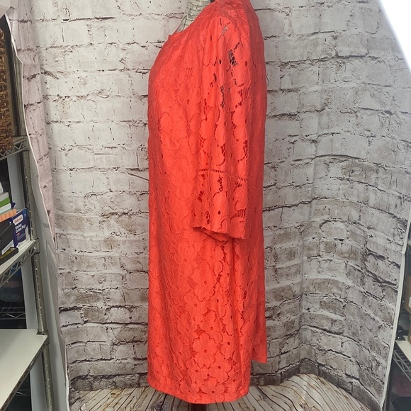 Jessica Howard Red/Orange Lace Shift Dress Women’s 14W - Picture 4 of 13